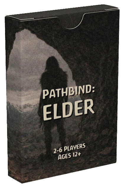 Pathbind: Elder prehistoric survival strategy card game box art